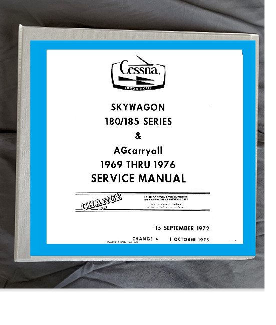 1969-1976 Cessna 180 185  skywagon service repair workshop manual & binder