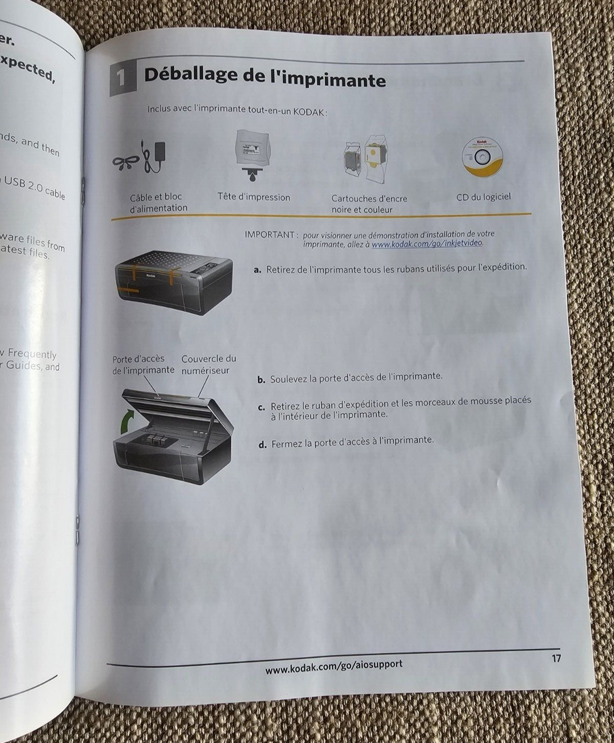 Kodak Printer ESP 5200 Series User Guide Manual and Start Here Guide Booklet