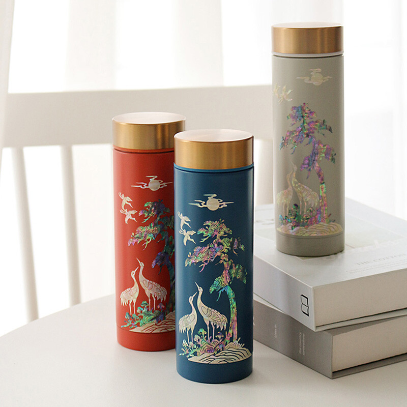 Lacquerware inlaid with Mother-of-pearl Stainless Color Tumbler 300ml #Songhak
