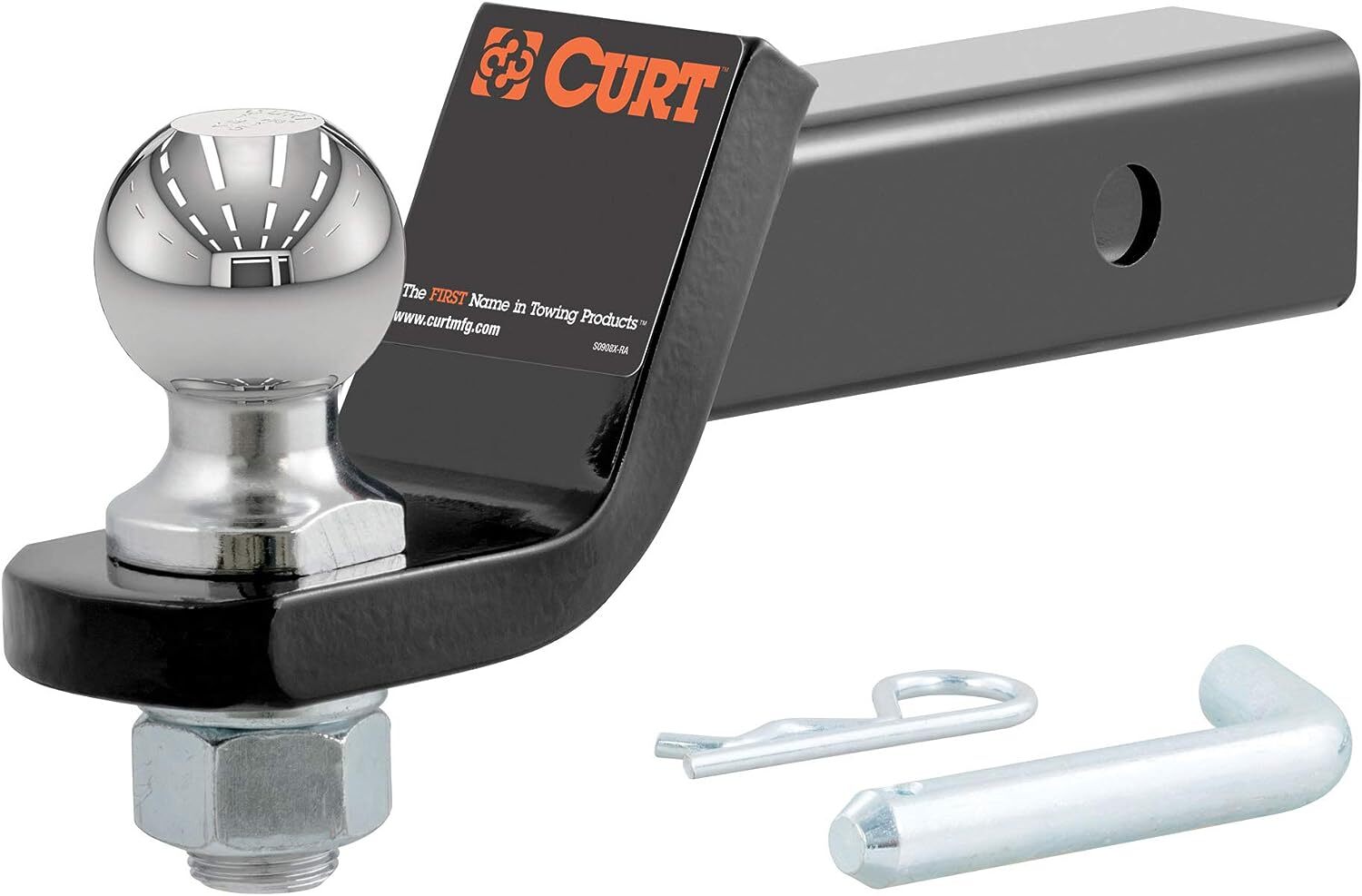 45036 Trailer Hitch Mount With 2-Inch Ball & Pin, Fits 2-In Receiver, 7,500