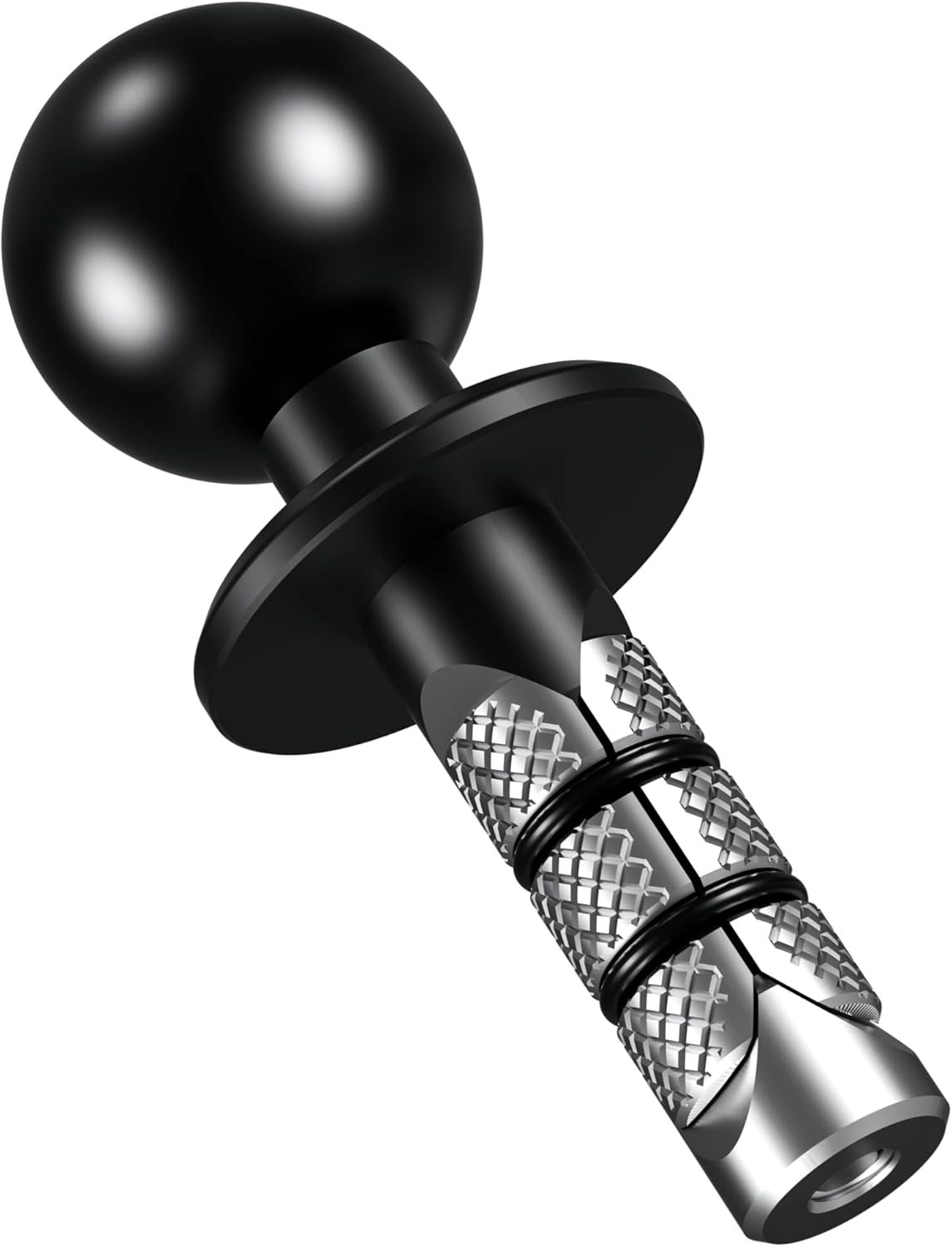 Metal Motorcycle Fork Stem Mount Base with 1'' TPU Ball for Stem Holes 12mm to 2