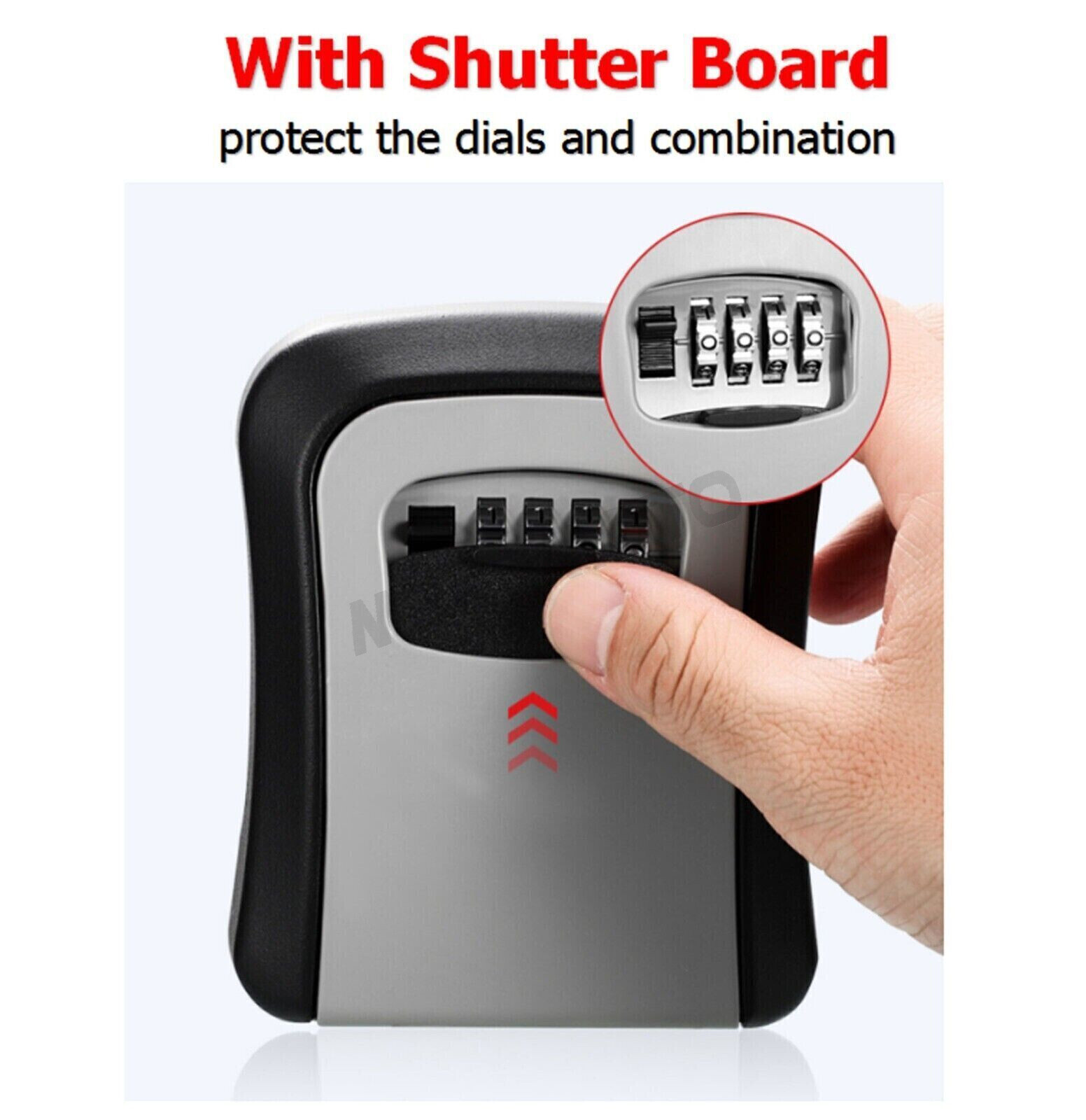 4 Digit Combination Key Lock Box Wall Mount Safe Security Storage Case Organizer