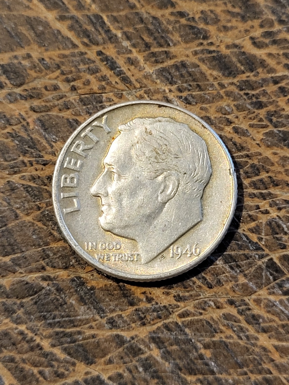 1946-P Roosevelt Silver Dime Coin - 90% Silver - Good or Better