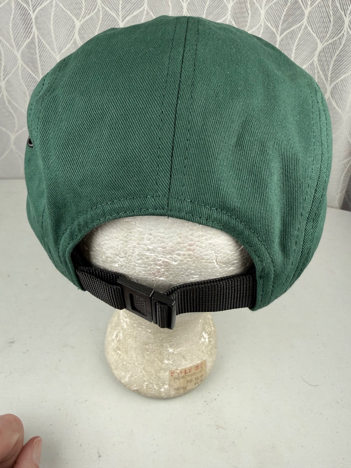 VapinApe Black White Patch on Forest Green 5 Panel Bill Hat Cap Strap Buckle