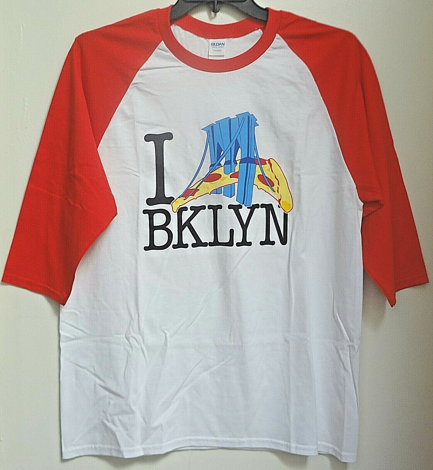 BROOKLYN CYCLONES SGA ITALIAN NIGHT SHIRT BROOKLYN BRIDGE PIZZA SLICES LARGE TEE