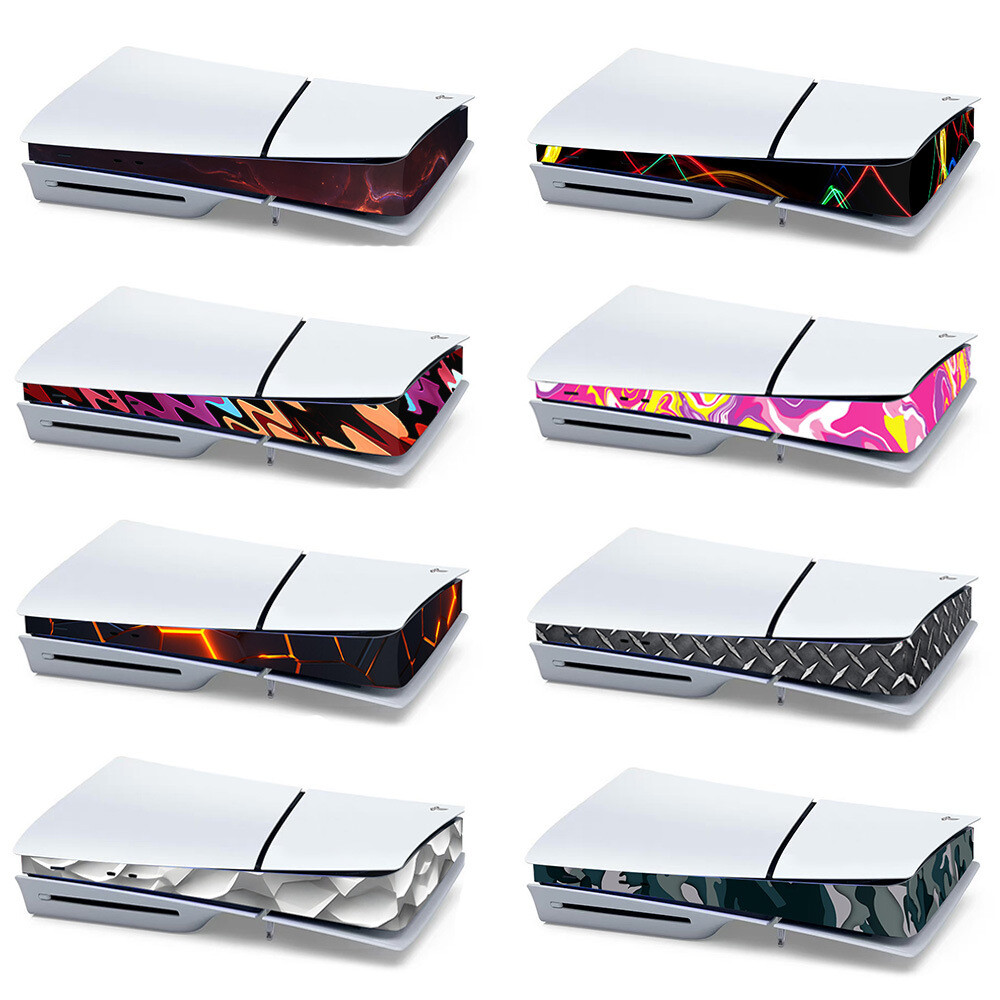 For Sony PS5 Slim Console Skin Cover Sticker Host Center Decal Game Accessories