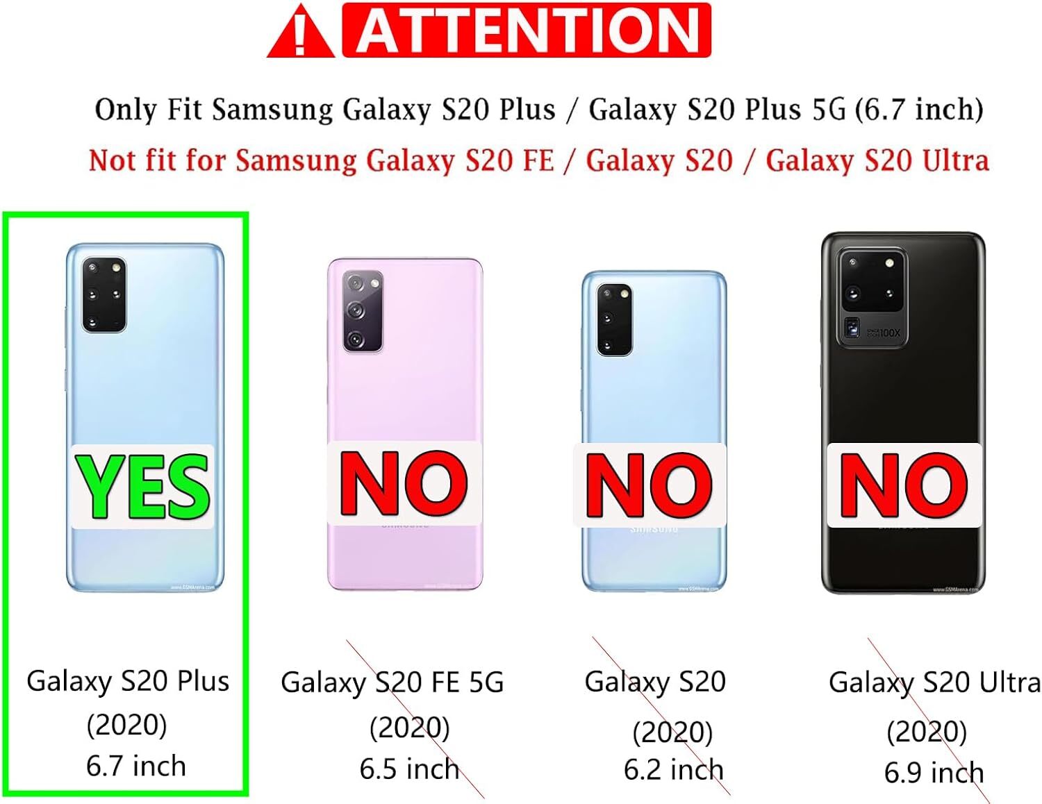 for Galaxy S20 Plus Case, with HD Screen Protector [Military Grade Drop Tested]