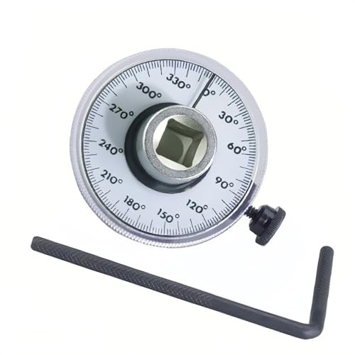 Professional Torque Angle Gauge, 1/2 Inch Drive, 360 Degree Rotation Scale,