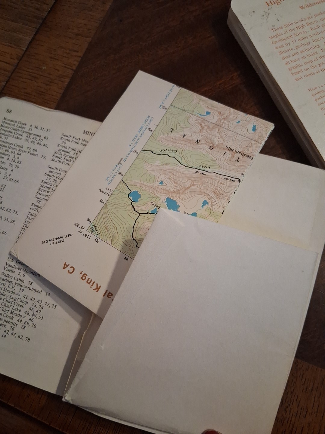 2 High Sierra Hiking Guides W Maps Used