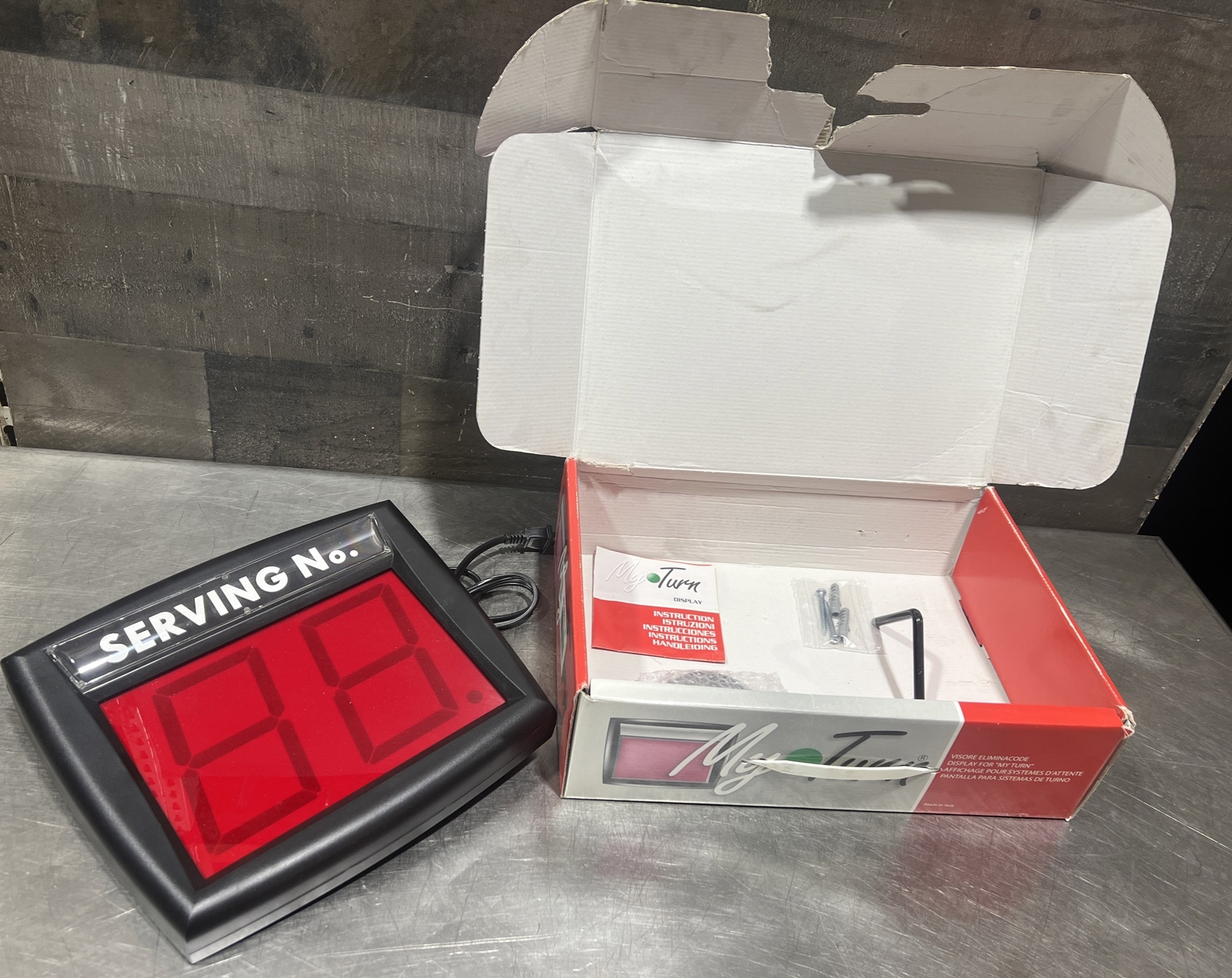 Opendata VD1 'Take A Number' 2 Digit Display Only. Made In Italy. Nos Surplus