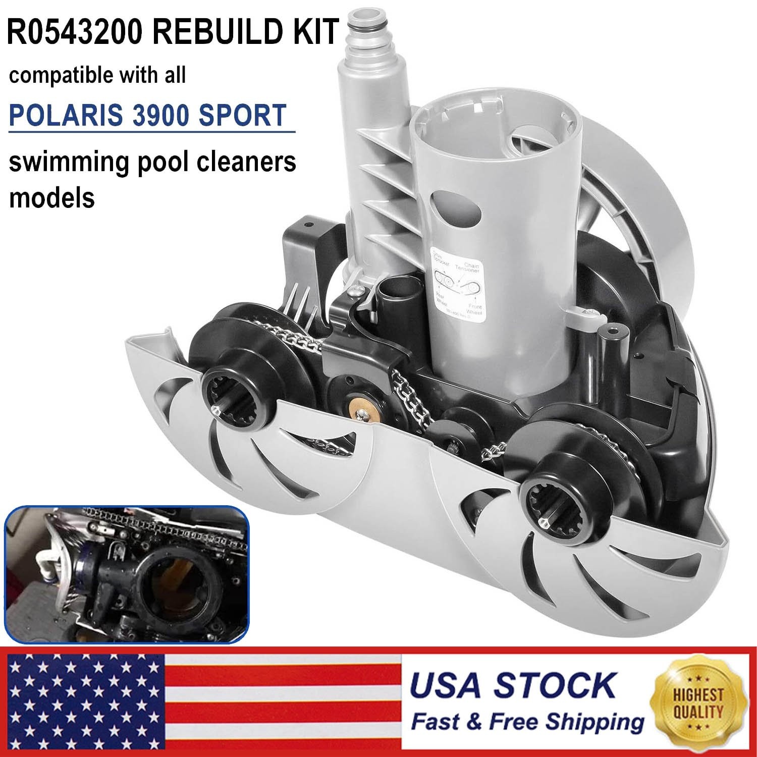 For Zodiac Polaris 3900Sport P39 Pool Cleaner Tune Up Kit Rebuild Kit R0543200