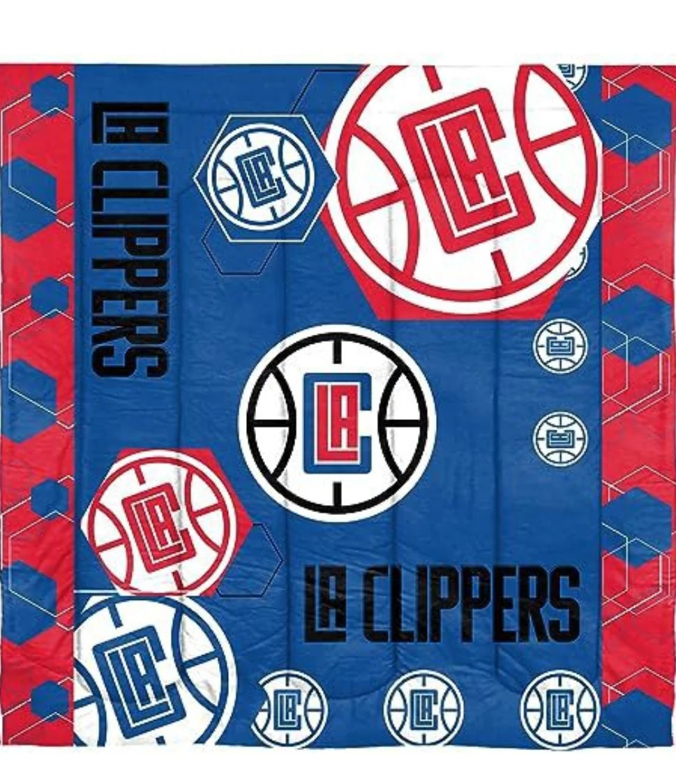 NEW! Northwest The Company NBA Los Angeles Clippers Comforter and Sham Set,