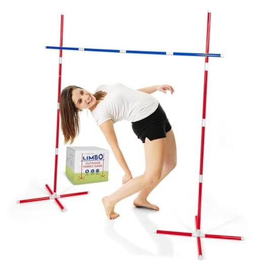 Limbo Game for Kids & Adults - Limbo Stick Set Yard Game, Red, White & Blue