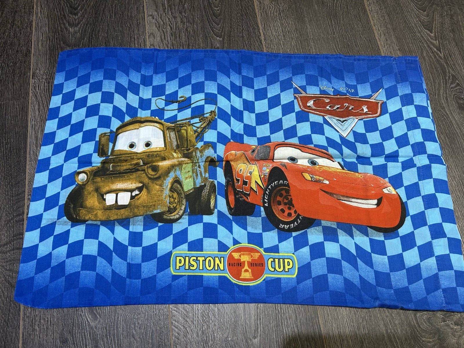 Disney Cars Piston Cup Double-Sided Pillow Case Lighting McQueen Tow Mater