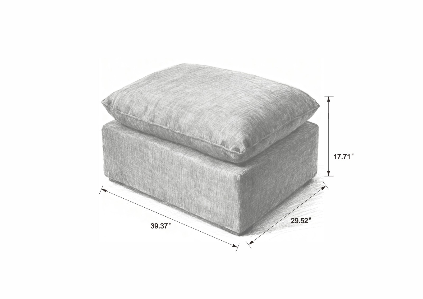 Modern Chenille cloud sofa, freely combinable, comfortable to sit on, suitable