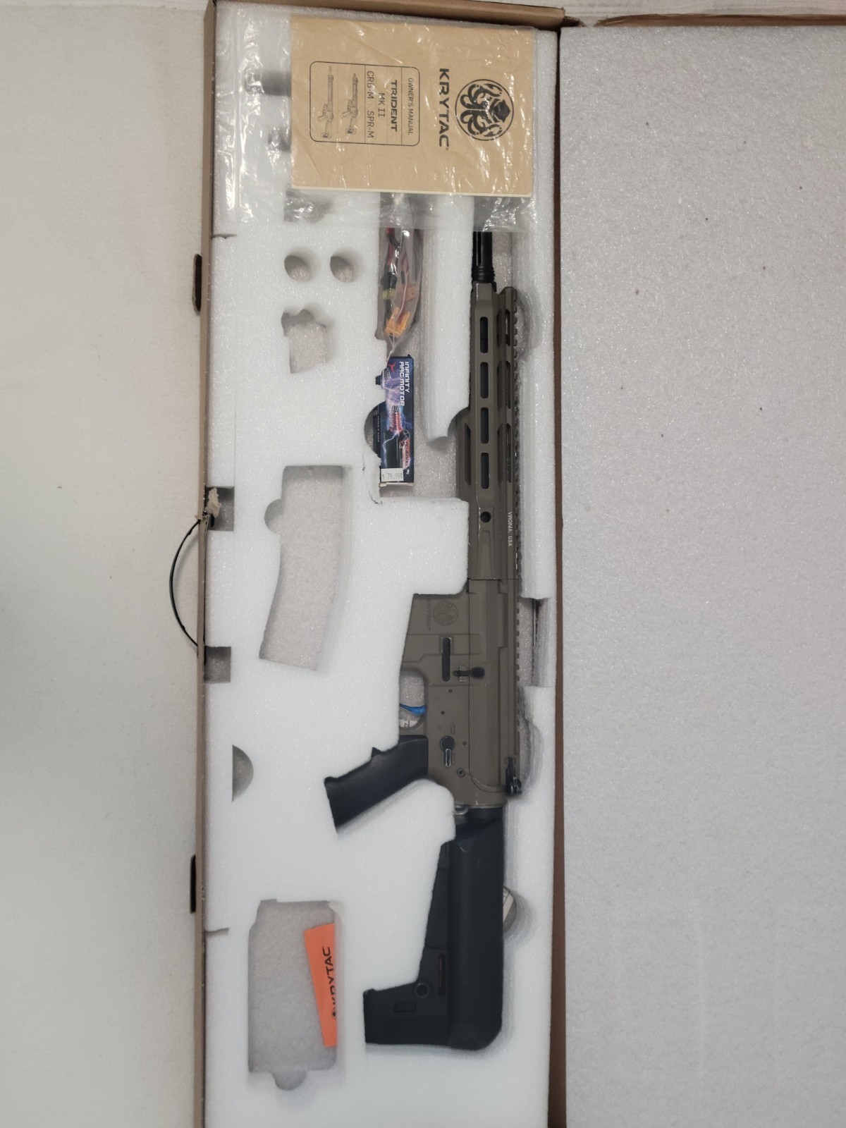 KRYTAC Trident MKII-M CRB Full Metal Airsoft AEG Rifle Flat Dark Earth(READ DES)