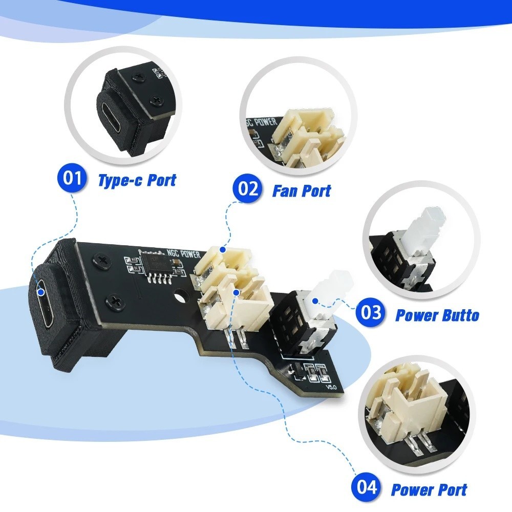 PSU Power Supply Power Board Type-C Interface Installation Mod for NGC Console