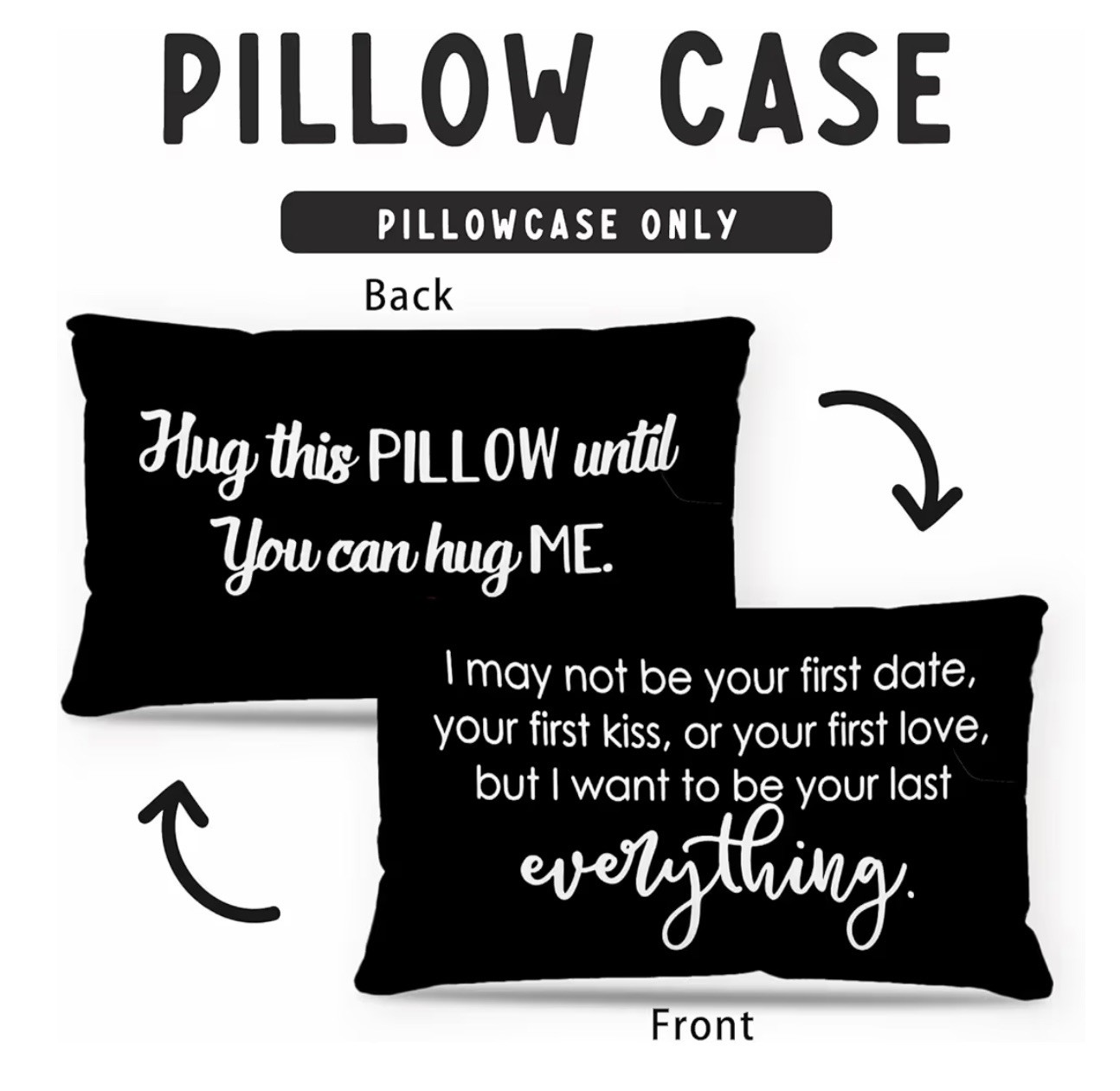 Romantic Couple Pillowcase Set with Heart Design