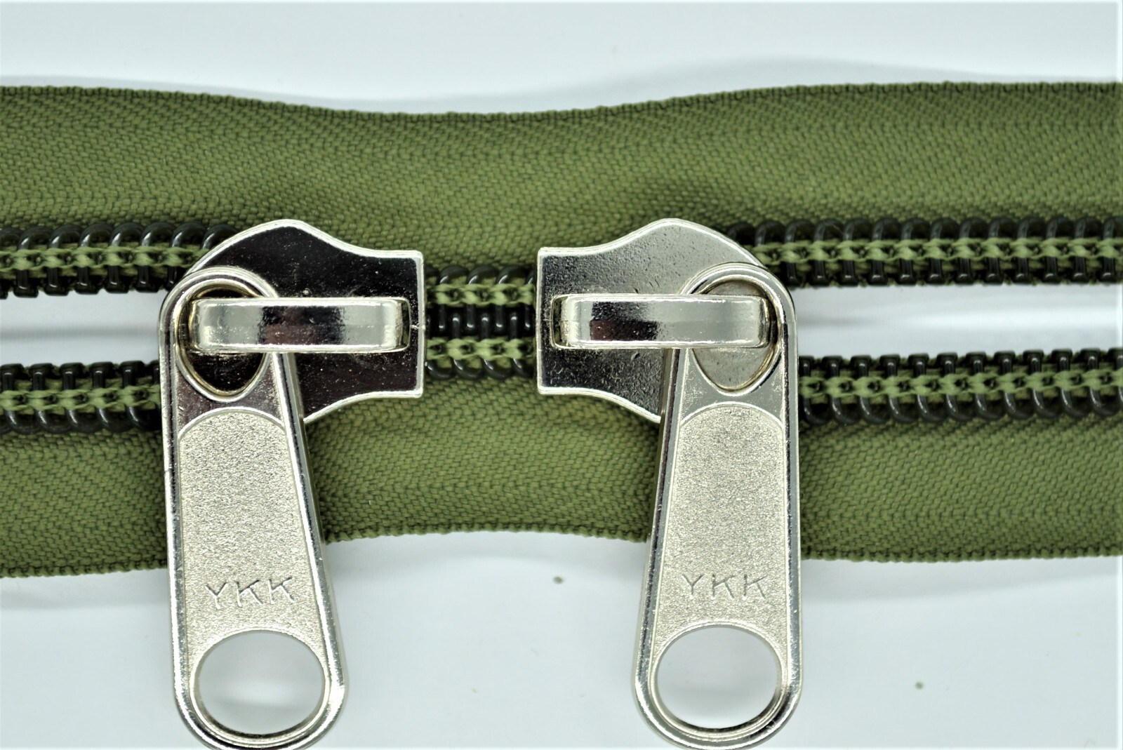 10MM X-Spiral Zipper - Green Module Ton 2 Silver Slide