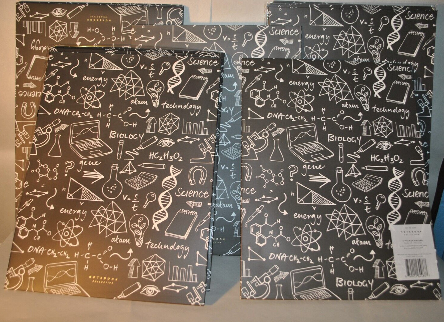 LOT OF 20 NOTEBOOK COLLECTIVE CHEMISTRY 2-POCKET FOLDERS 081033548