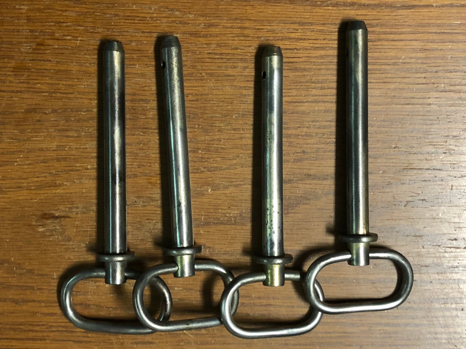 Lot of 4 Steel Hitch Pins--Length of Pin--4-3/4" long pin shaft
