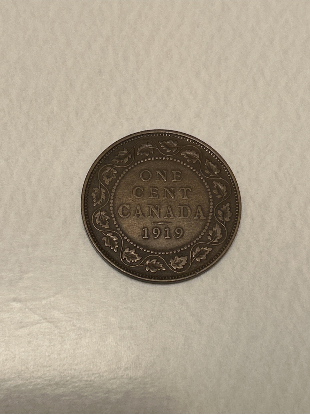 1919 Canada 1 Cent Coin George V