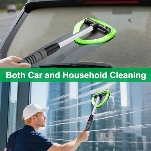 XINDELL Windshield Cleaner Tool – Car Interior Window Cleaning Kit with 19in
