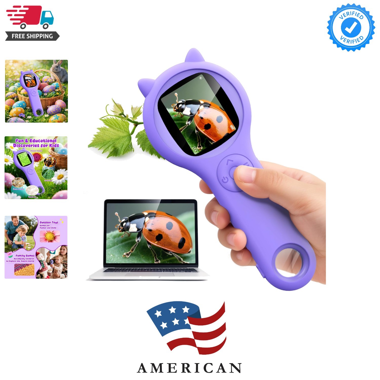 Microscope for Kids - Electronic Handheld Magnifying Glass for Children-STEM ...