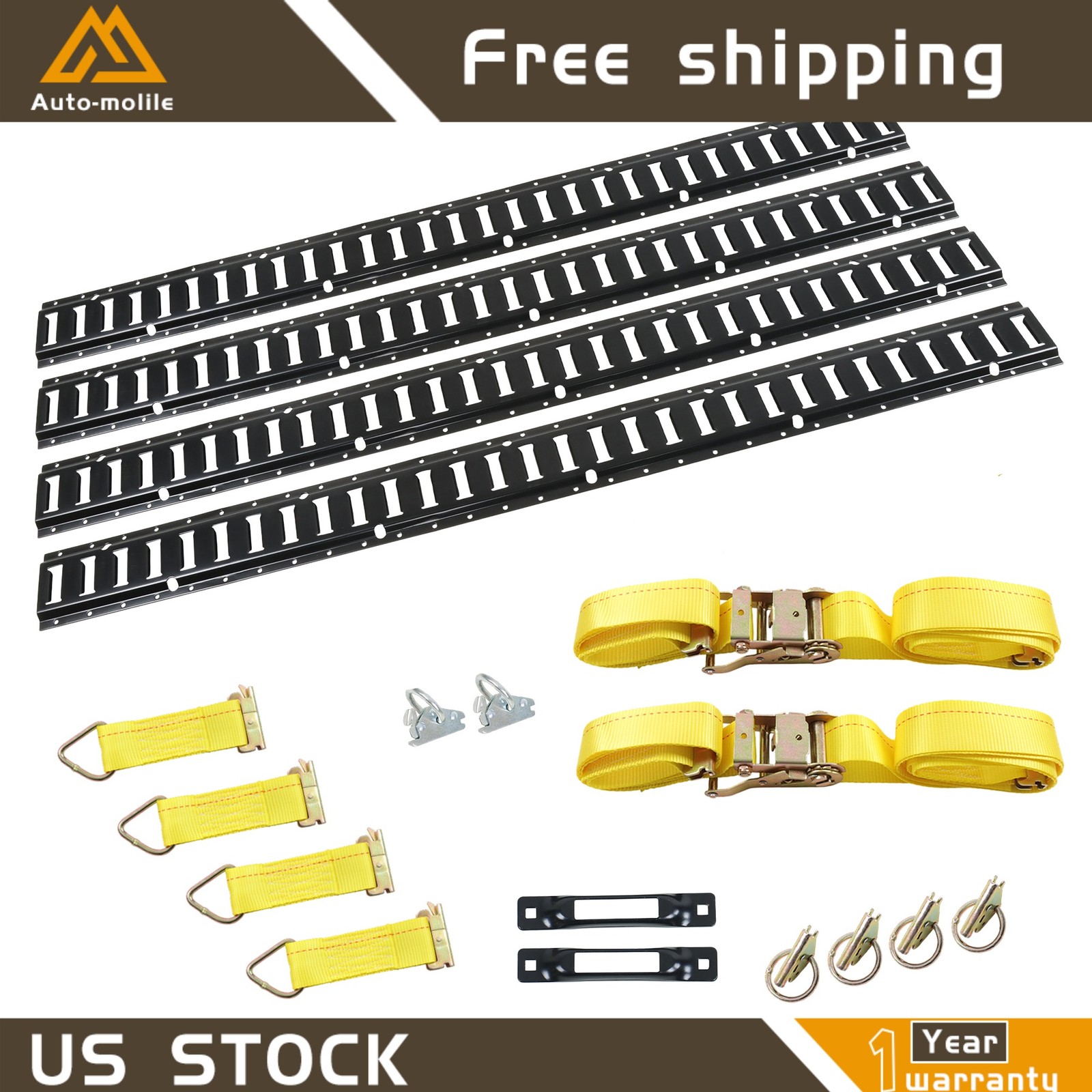 Horizontal Heavy Loads 18 Pack 5'E Track Tie Down Enclosed Trailer For Trucks