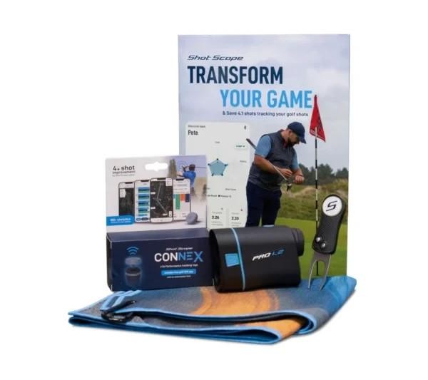 Shot Scope Pro L2 Laser Rangefinder Golf Pack GIft Set Adaptive Slope Tech NEW