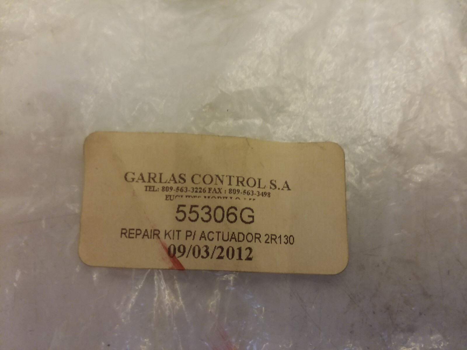 GARLAS CONTROL 55306G ACTUATOR REPAIR KIT NIB