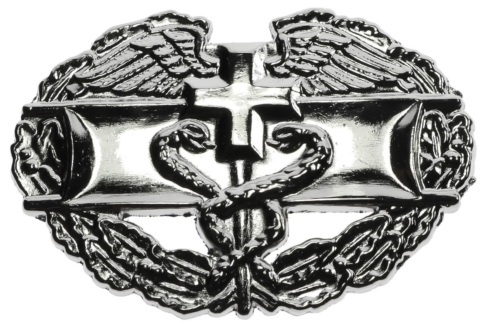 Combat Medic Caduceus 1 1/2 inch (chrome finish) Lapel Pin HON14761 F5D23X