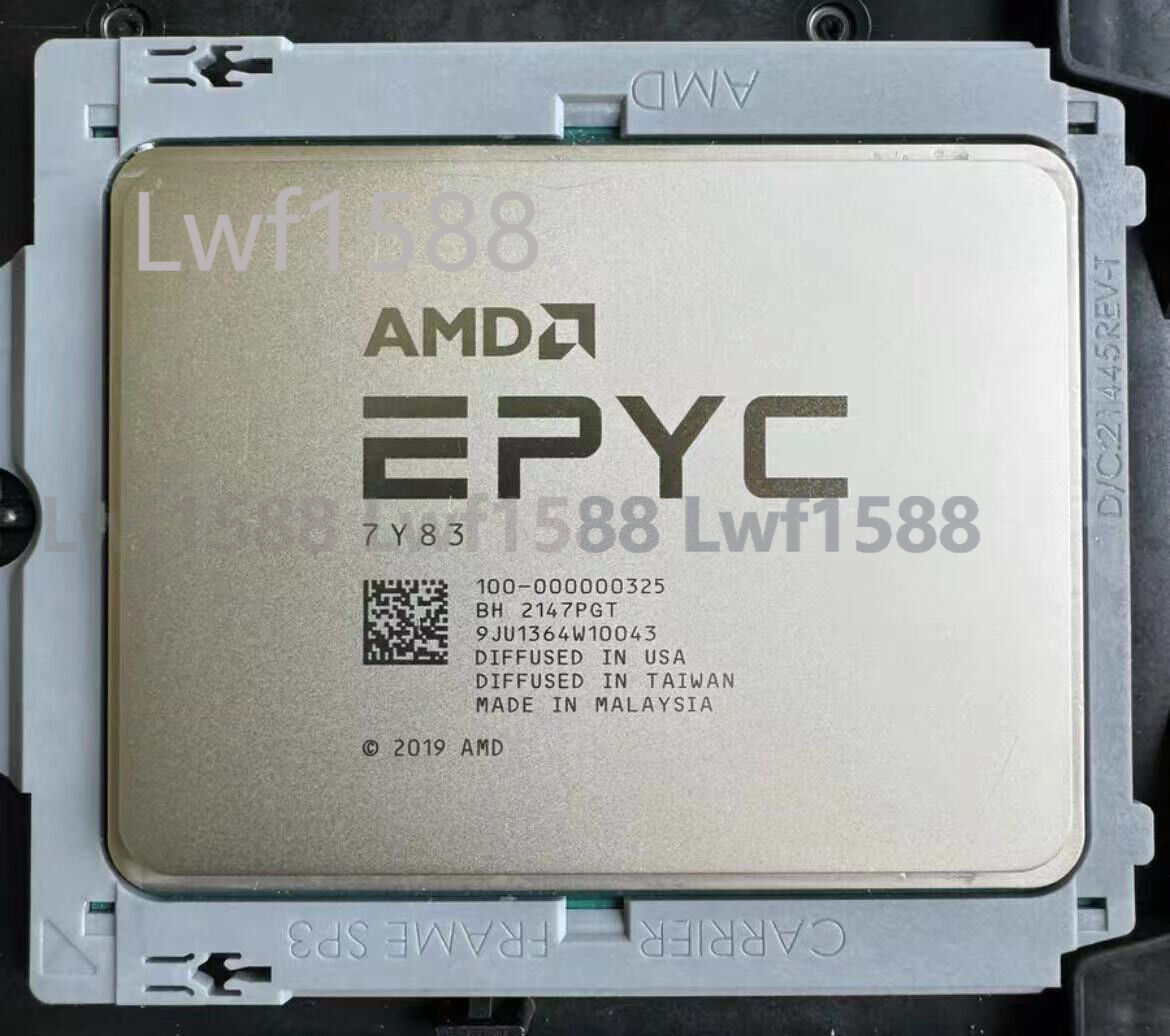 (Unlocked)AMD EPYC Milan 7Y83 2.25GHz 64core 128 Threads 256MB 280W CPUprocessor