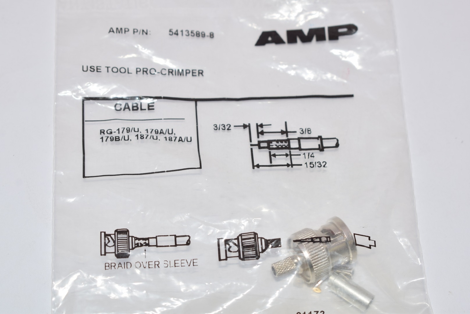 NEW AMP 5413589-8 Connector