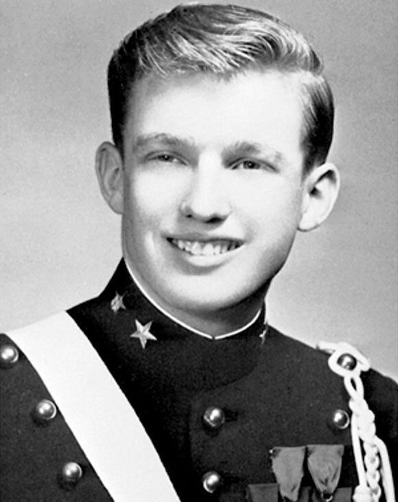 DONALD TRUMP  8X10 PHOTO NY MILITARY ACADEMY CLOSE UP PICTURE