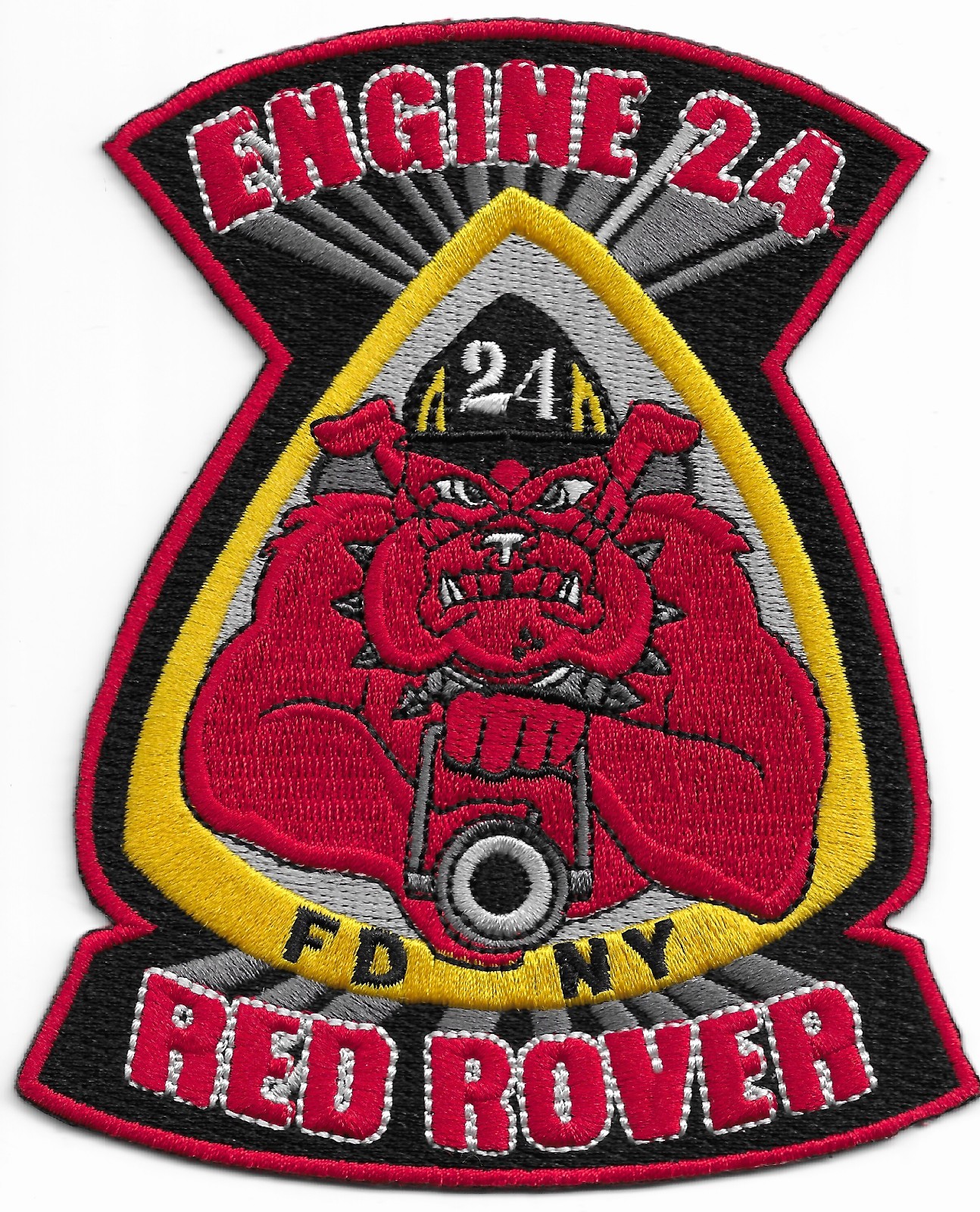 New York City  Engine - 24 "Red Rover"" (4.25" x 5" size) fire patch