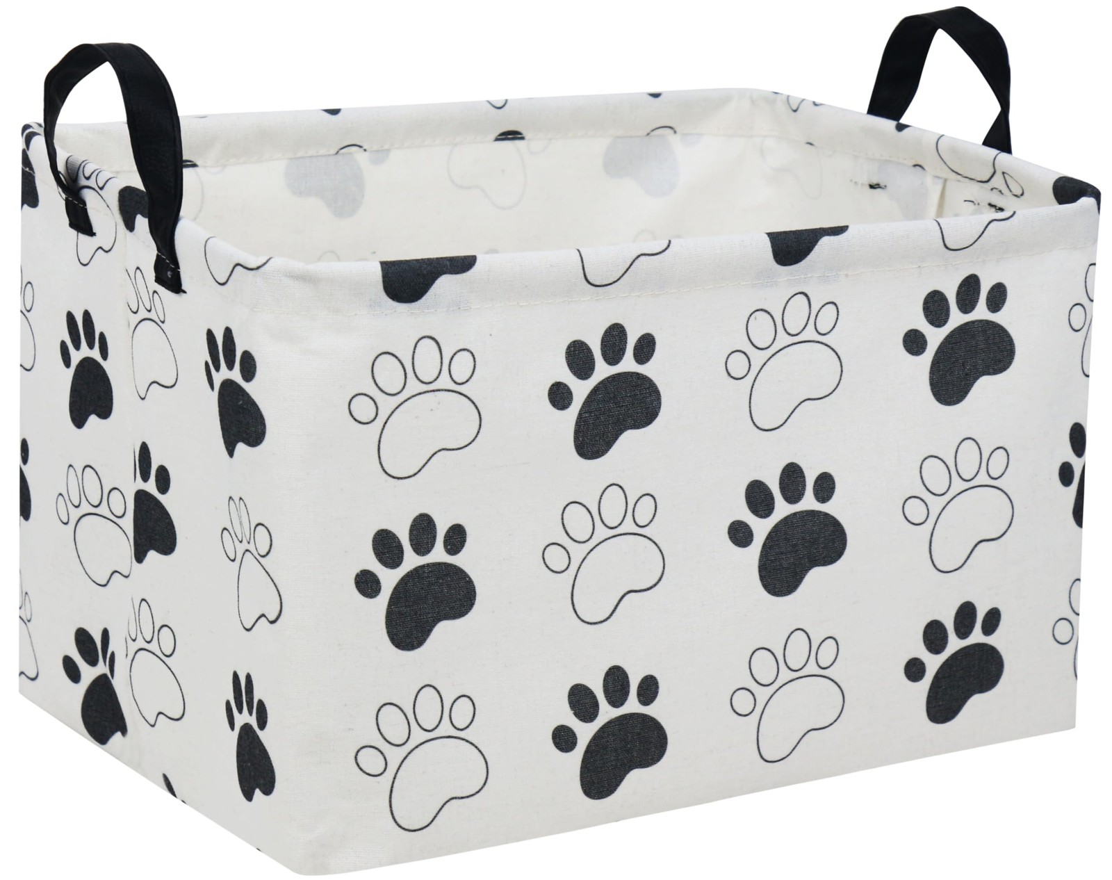 Cesta rectangular para perros, cesta de almacenamiento para niños con asas