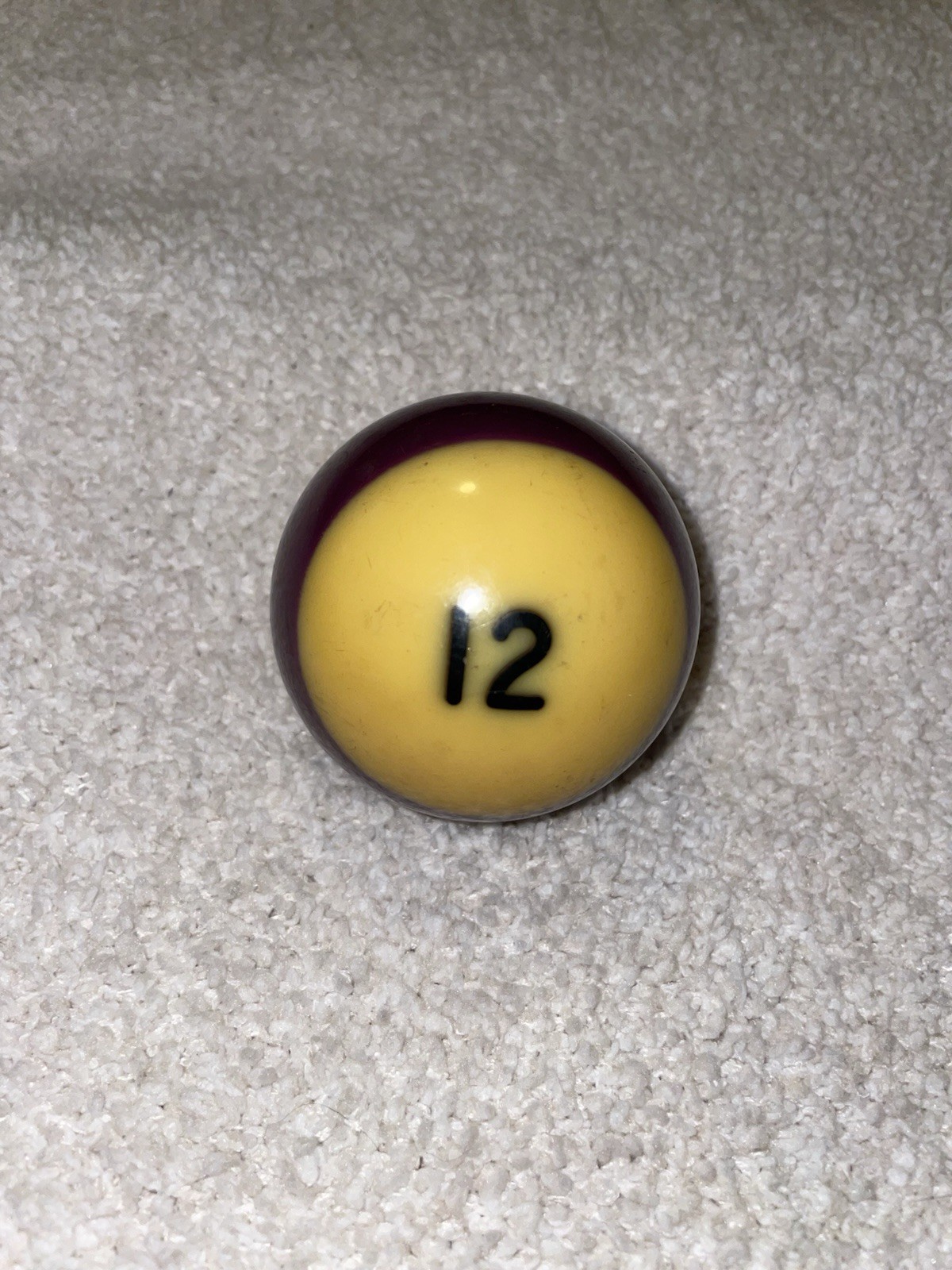 Vintage Pool Ball Number 12 Billiard