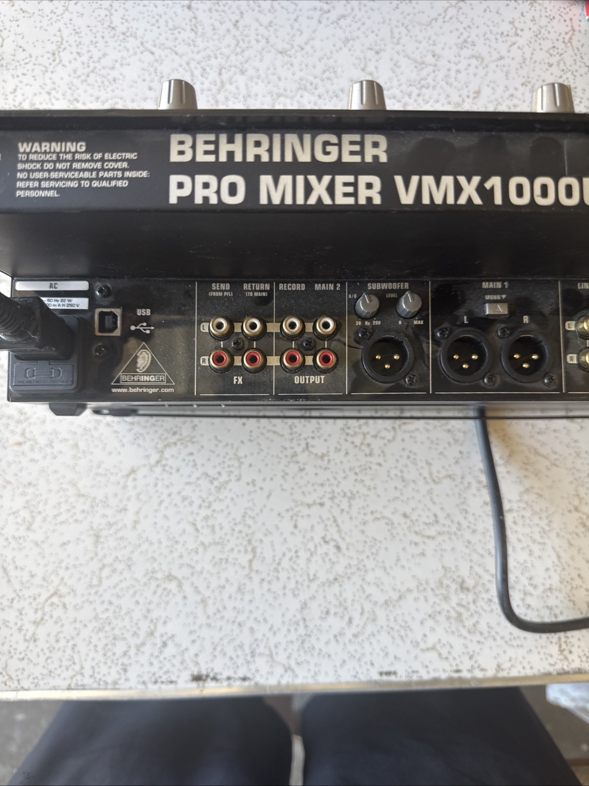 Behringer Pro Mixer VMX1000USB 5-channel DJ Mixer