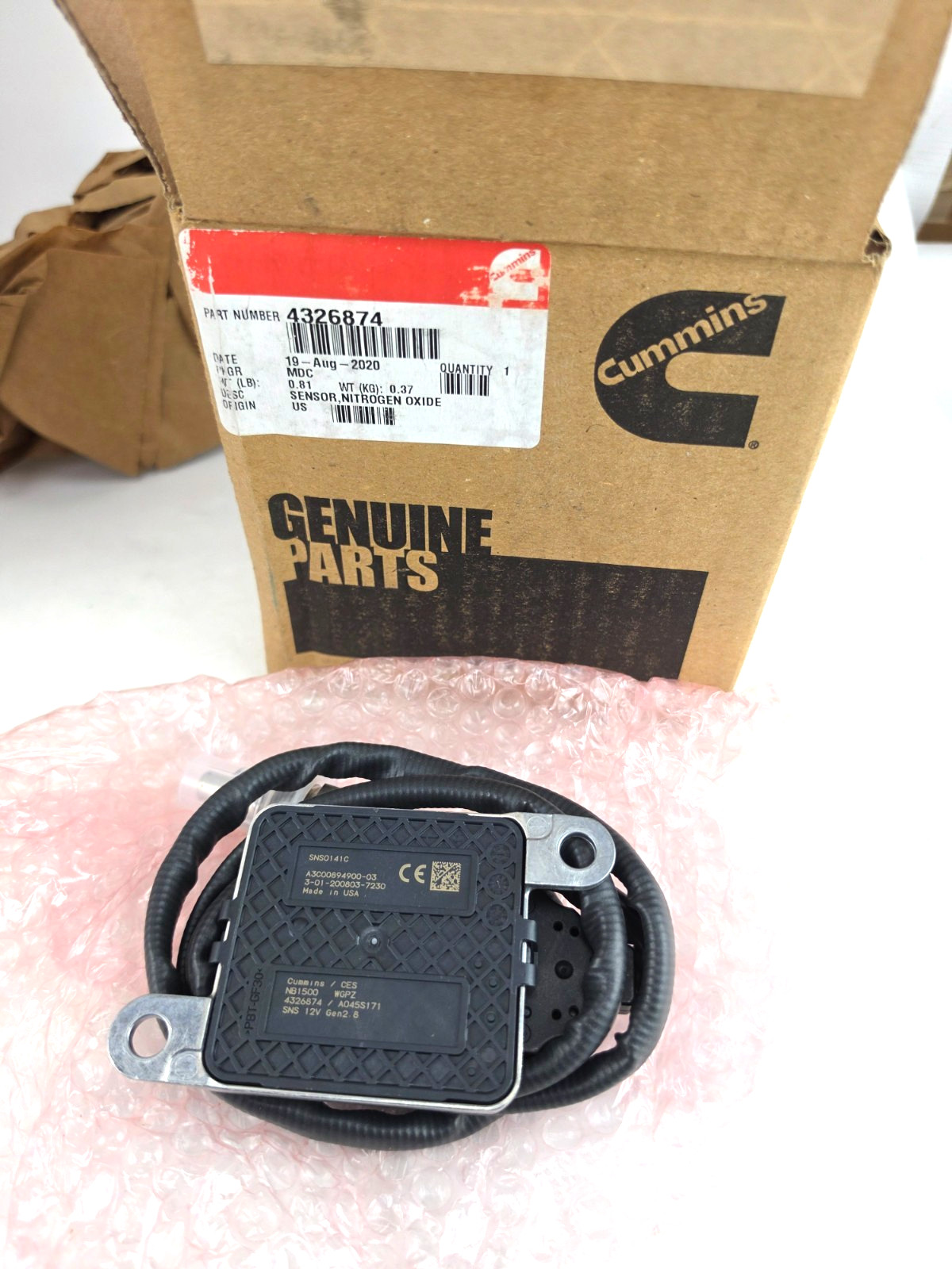 NEW Cummins 4326874RX NOx Sensor Nitrogen Oxide 4326874 MADE IN USA