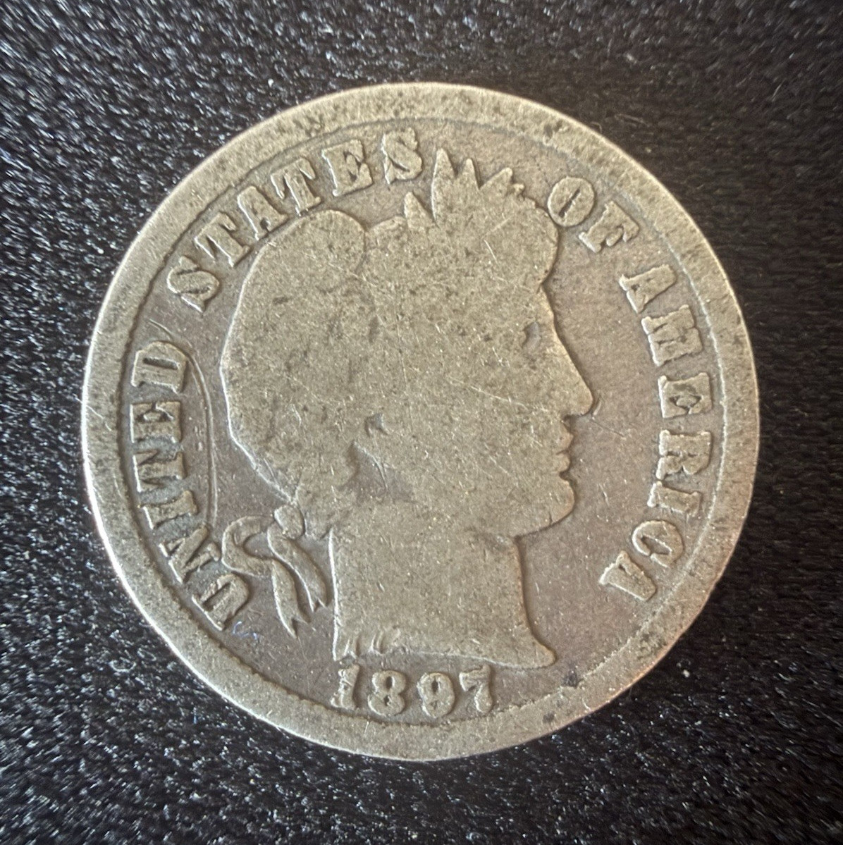 1897-O Barber Dime 10C Silver .900 Business Strike New Orleans Mint KM#114