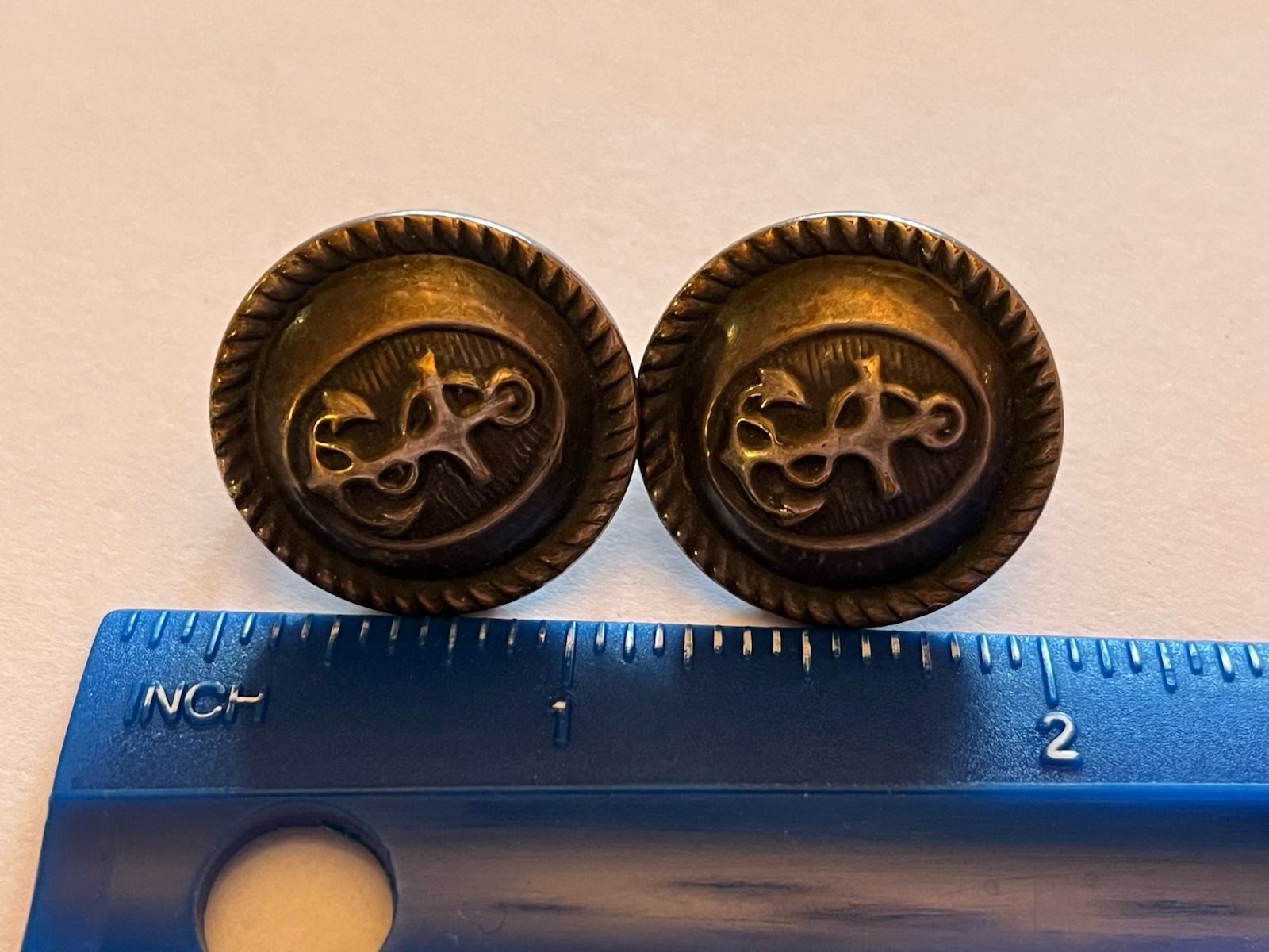 US Navy Sweetheart Homefront Silver Colored Clip On Earrings Nautical Theme