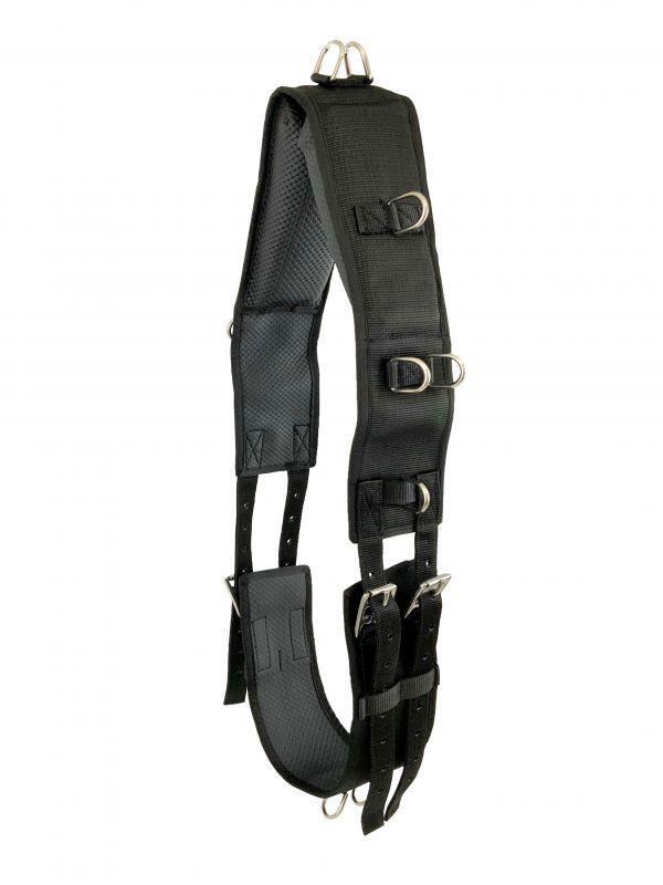 Multi Ring Training Horse Nylon Neoprene lined Surcingle Elastic Showman 70"~86"