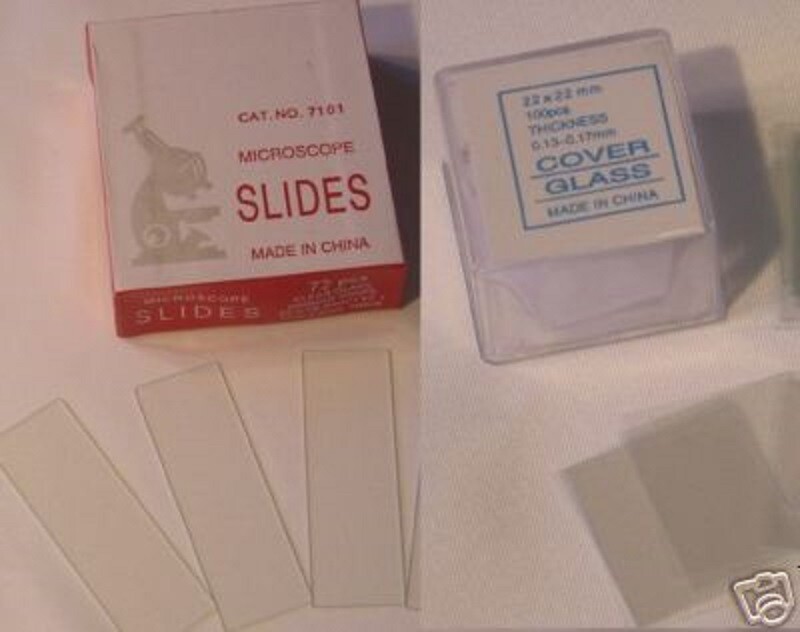 Blank Microscope 100 slides 100 cover glass slips 22*22