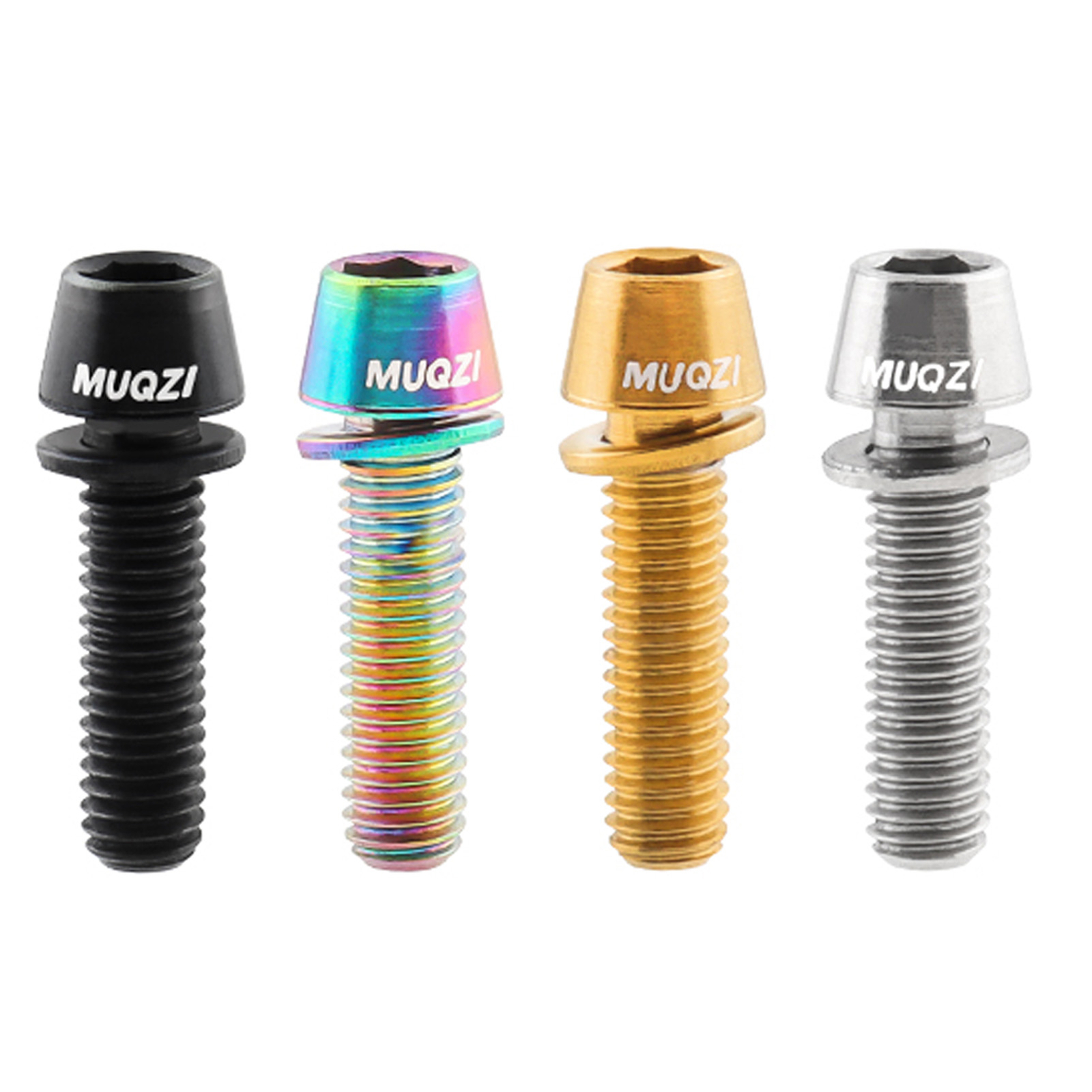 6pcs Bike Stem Tapered Bolts Screw Handlebar Stem Screws M5 * 17mm Bike Screw