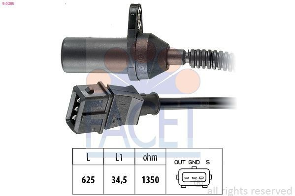 FIAT/LANCIA FACET CRANKSHAFT SENSOR NEW