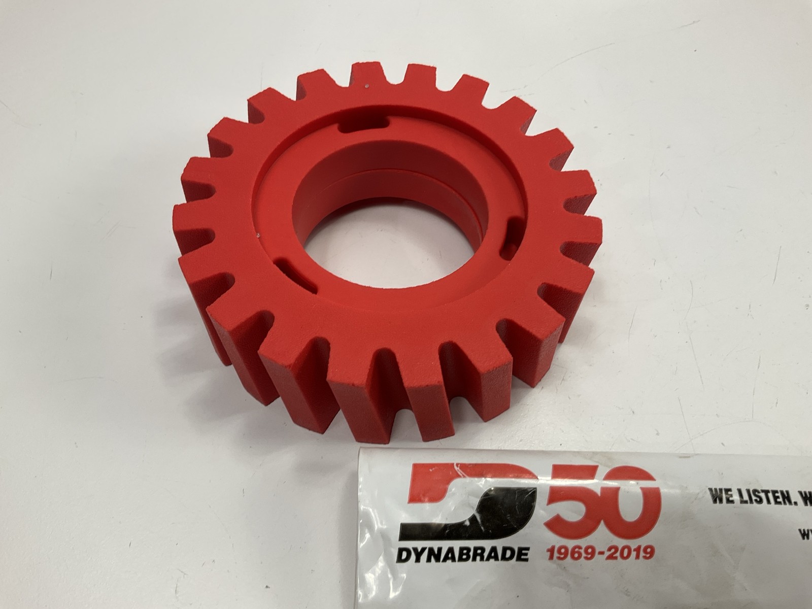 Dynabrade 92255 4" Diameter X 1-1/4" Wide RED-TRED Eraser Wheel