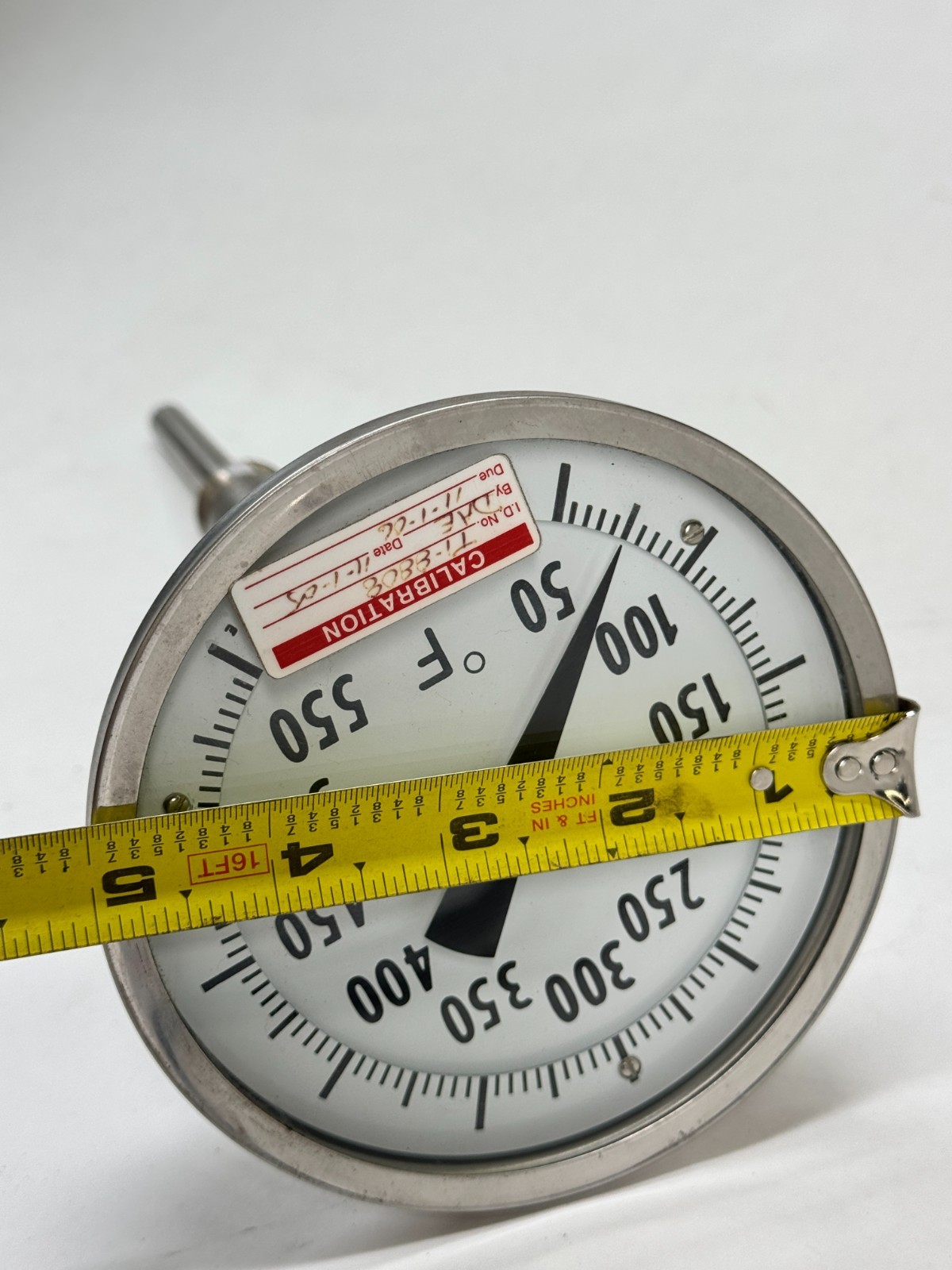 ASHCROFT Adjustable Angle Thermometer, 0-550F, 5" Face, 4-1/2" Stem, 3/4" NPT
