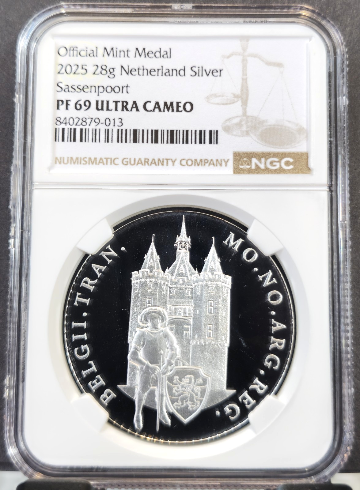 2025 NETHERLANDS SILVER ZWOLLE SASSENPOORT NGC PF 69 ULTRA CAMEO RARE GEM PROOF