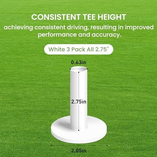 FINGER TEN Golf Rubber Tees for Practice Mat 3/4 Pack | Mat compatible rubber...
